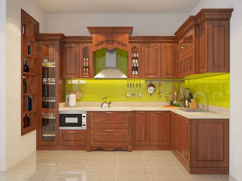 TỦ BẾP GỖ TỰ NHIÊN TG06