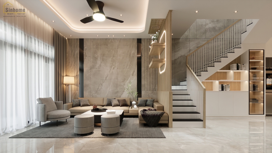 CÔNG TRÌNH NHÀ ANH MINH - THIẾT KẾ VÀ THI CÔNG BỞI SINHOME