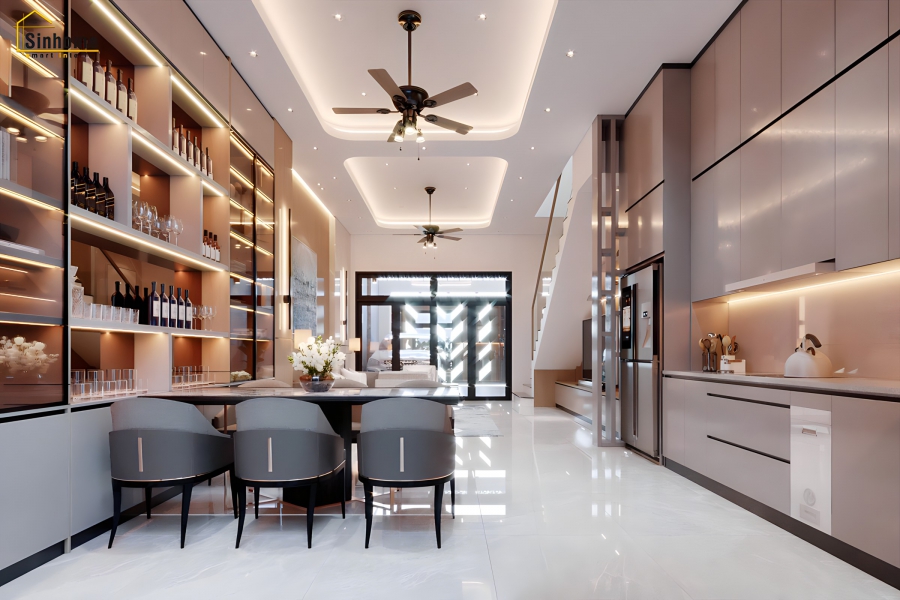 THIẾT KẾ VÀ THI CÔNG NHÀ PHỐ HIỆN ĐẠI Q7 - SINHOME ARCHITECTURE