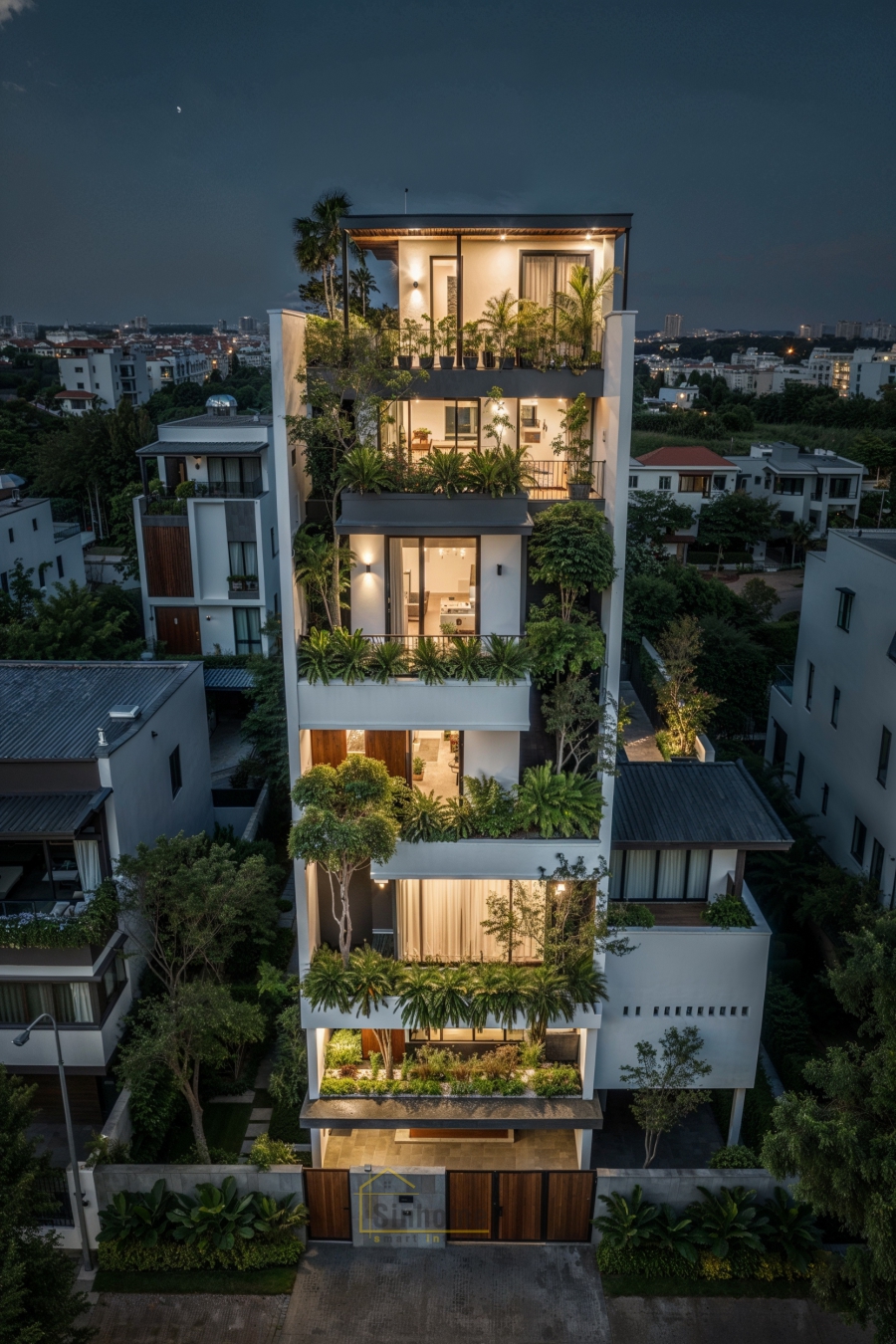 THIẾT KẾ VÀ THI CÔNG NHÀ PHỐ HIỆN ĐẠI Q7 - SINHOME ARCHITECTURE