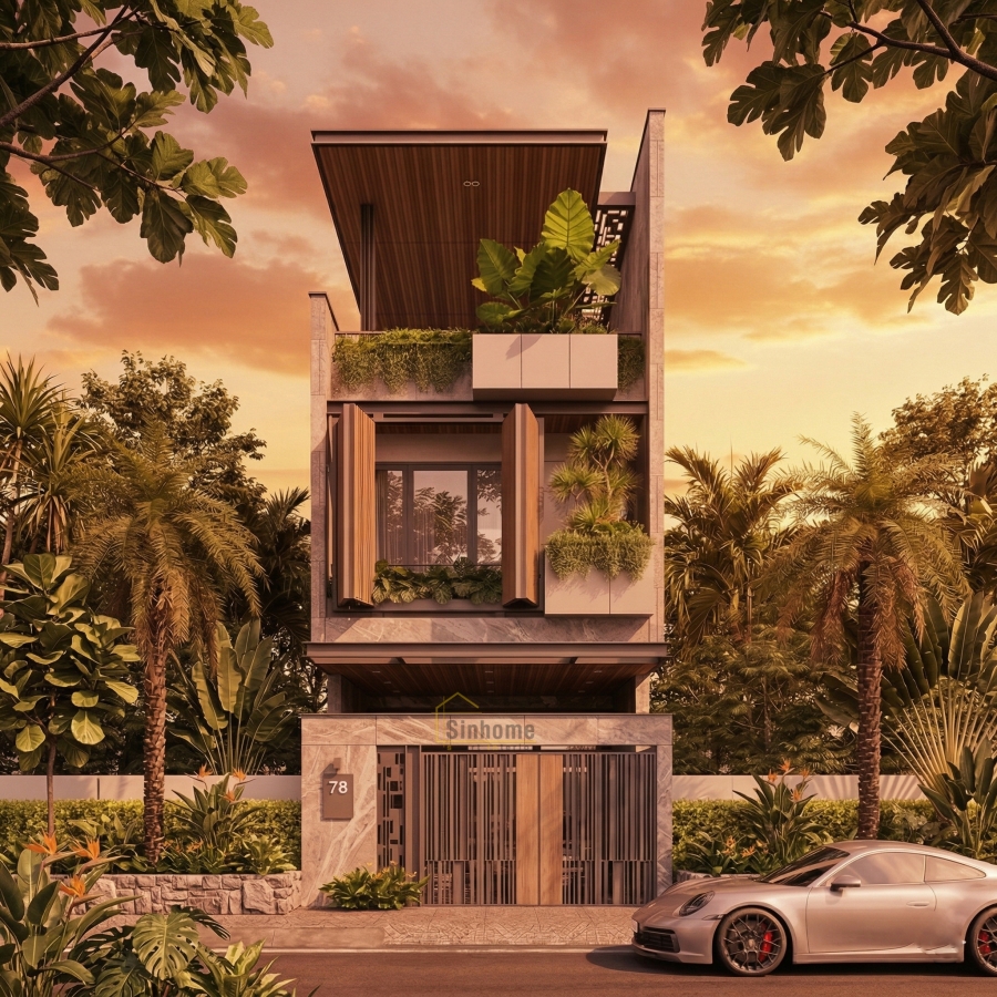 NHÀ PHỐ 3 TẦNG - KHÔNG GIAN XANH GIỮ LÒNG THÀNH PHỐ