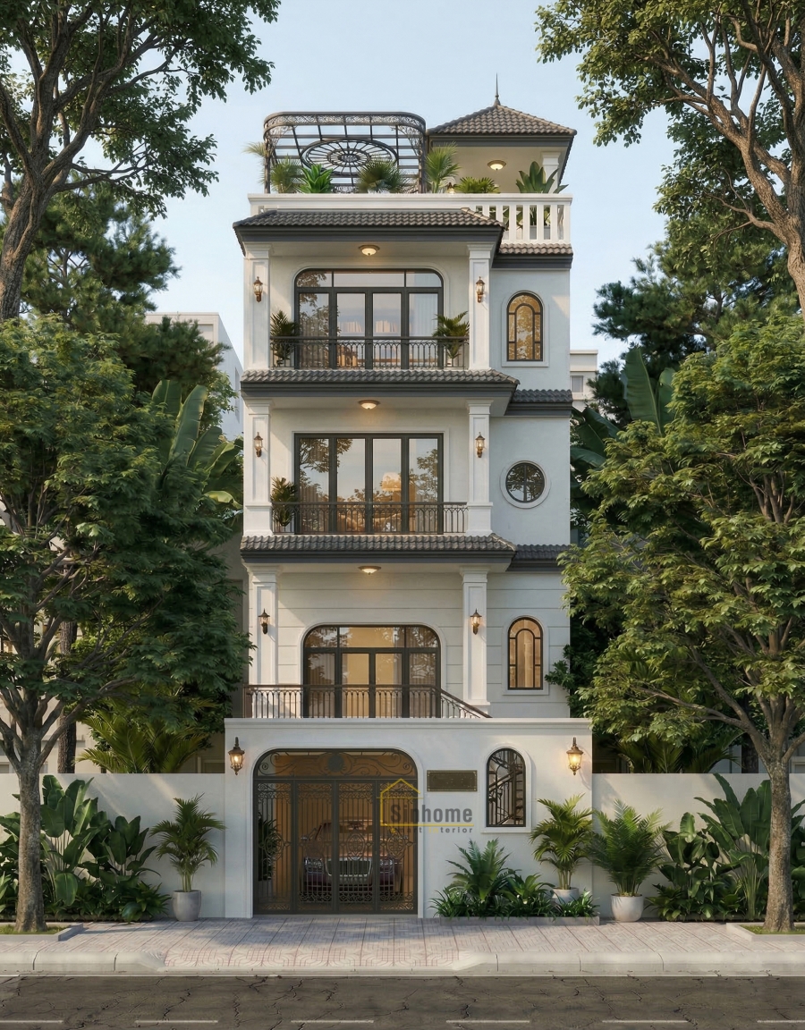 BIỆT THỰ TÂN CỔ ĐIỂN - VẺ ĐẸP SANG TRỌNG GIỮA LÒNG ĐÔ THỊ