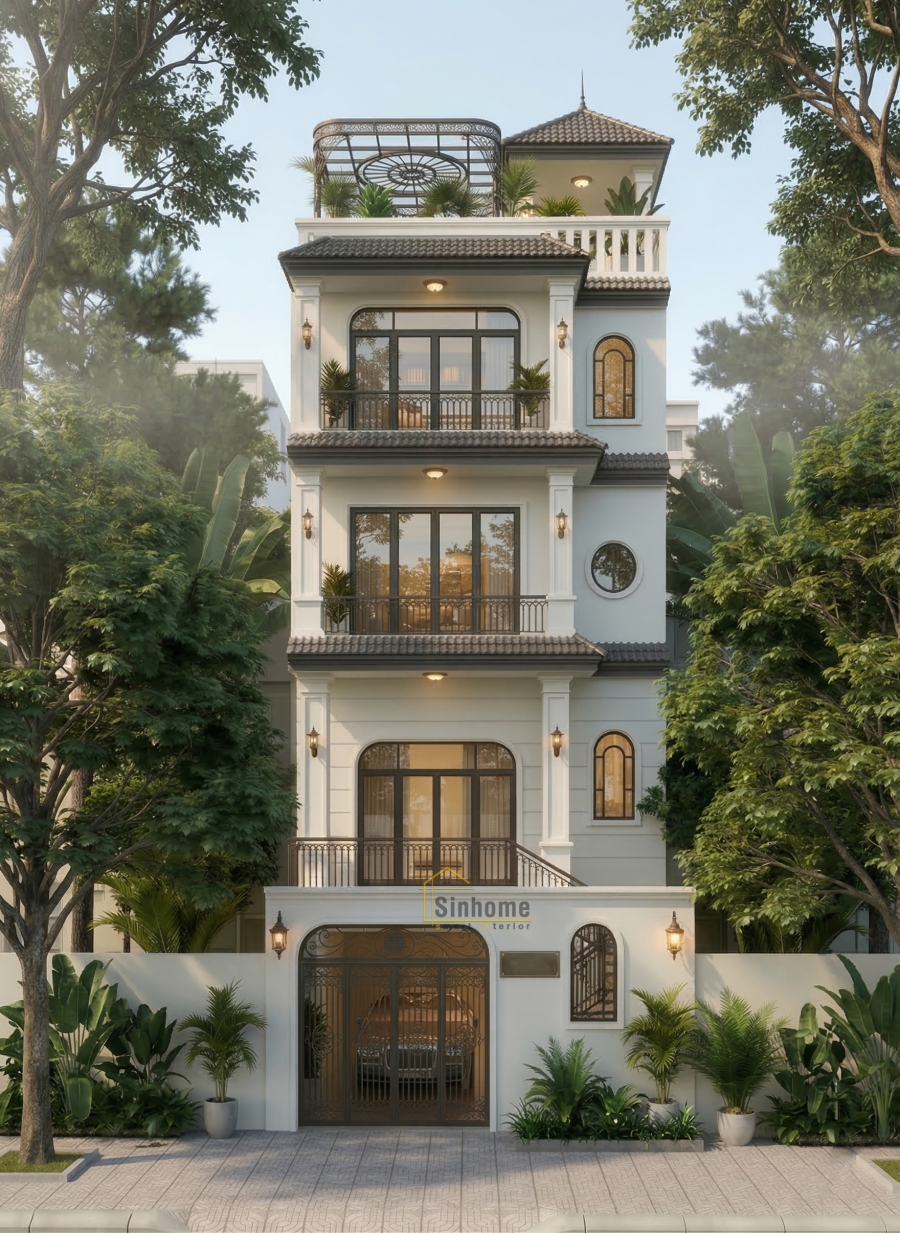 BIỆT THỰ TÂN CỔ ĐIỂN - VẺ ĐẸP SANG TRỌNG GIỮA LÒNG ĐÔ THỊ