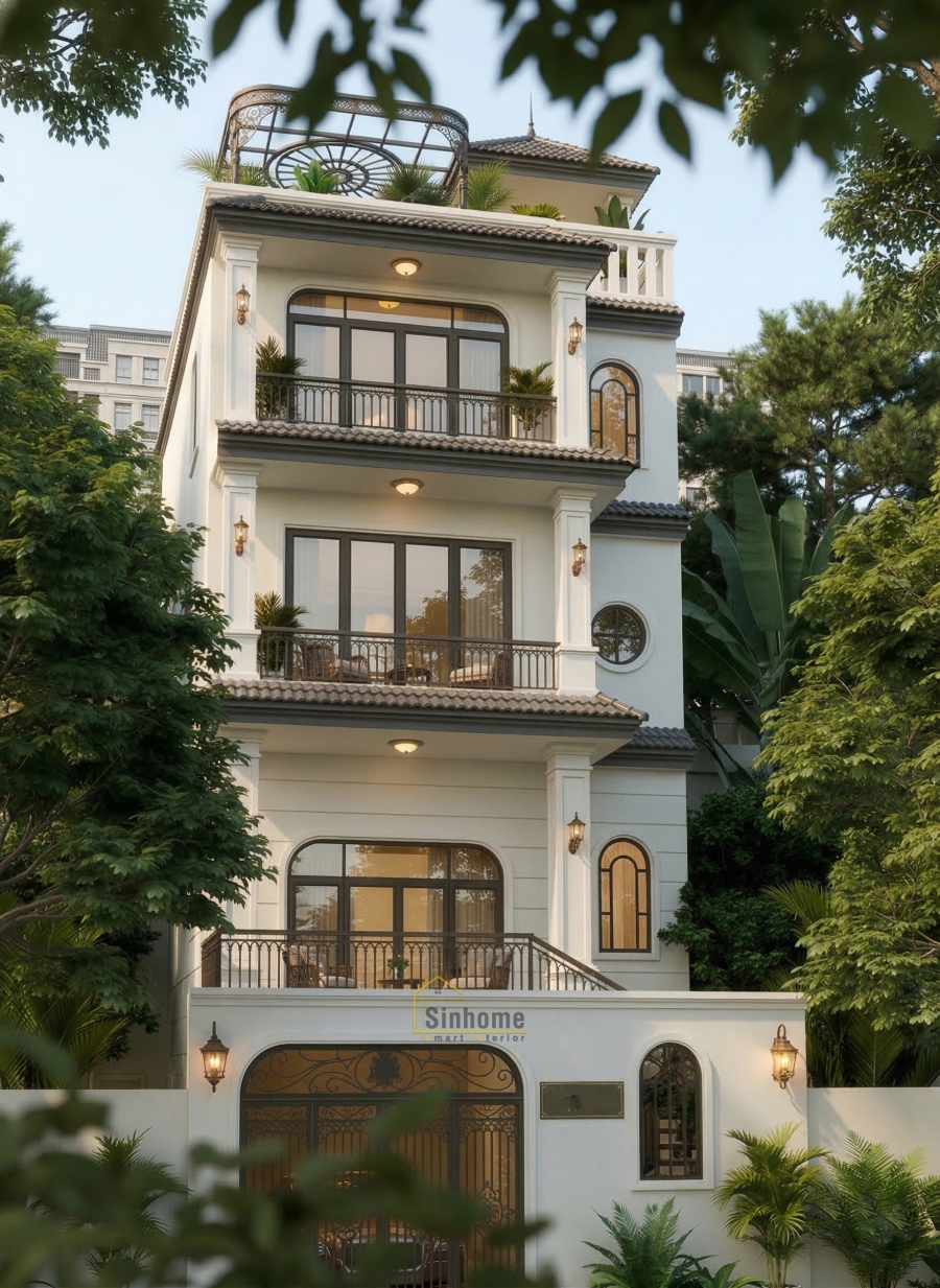 BIỆT THỰ TÂN CỔ ĐIỂN - VẺ ĐẸP SANG TRỌNG GIỮA LÒNG ĐÔ THỊ