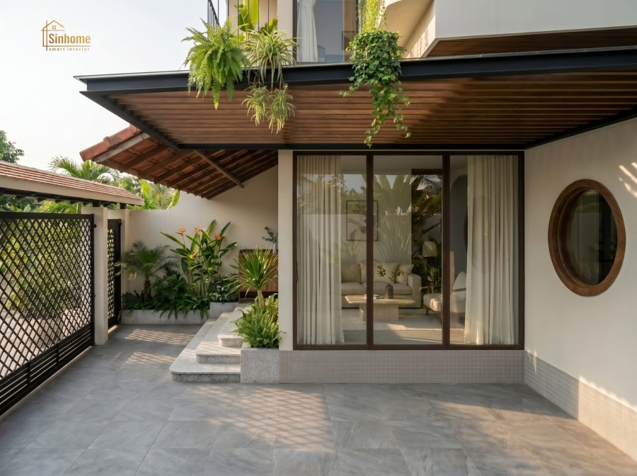 NHÀ PHỐ MODERN "TROPICAL" KẾT HỢP NỘI THẤT PHONG CÁCH "JAPANDI" - TỔ ẤM CHILL GIỮA LÒNG PHỐ THỊ 