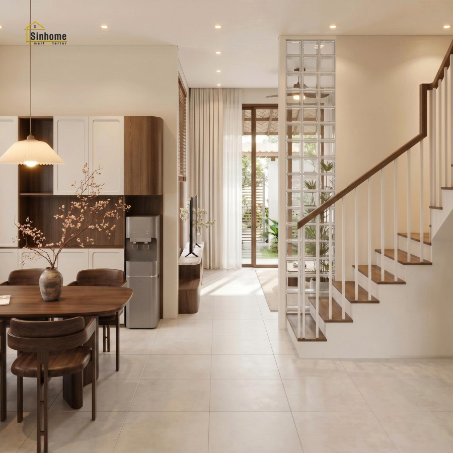 NHÀ PHỐ MODERN "TROPICAL" KẾT HỢP NỘI THẤT PHONG CÁCH "JAPANDI" - TỔ ẤM CHILL GIỮA LÒNG PHỐ THỊ 