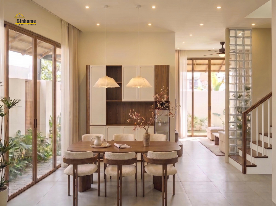 NHÀ PHỐ MODERN "TROPICAL" KẾT HỢP NỘI THẤT PHONG CÁCH "JAPANDI" - TỔ ẤM CHILL GIỮA LÒNG PHỐ THỊ 