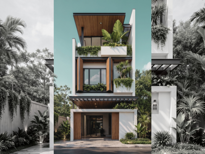 MẪU NHÀ PHỐ HIỆN ĐẠI MANG HƠI THỞ 